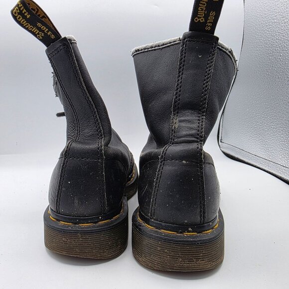 Dr. Martens Womens Size 6 Black Leather Combat Boots Casual Walking Outdoors - Picture 4 of 14
